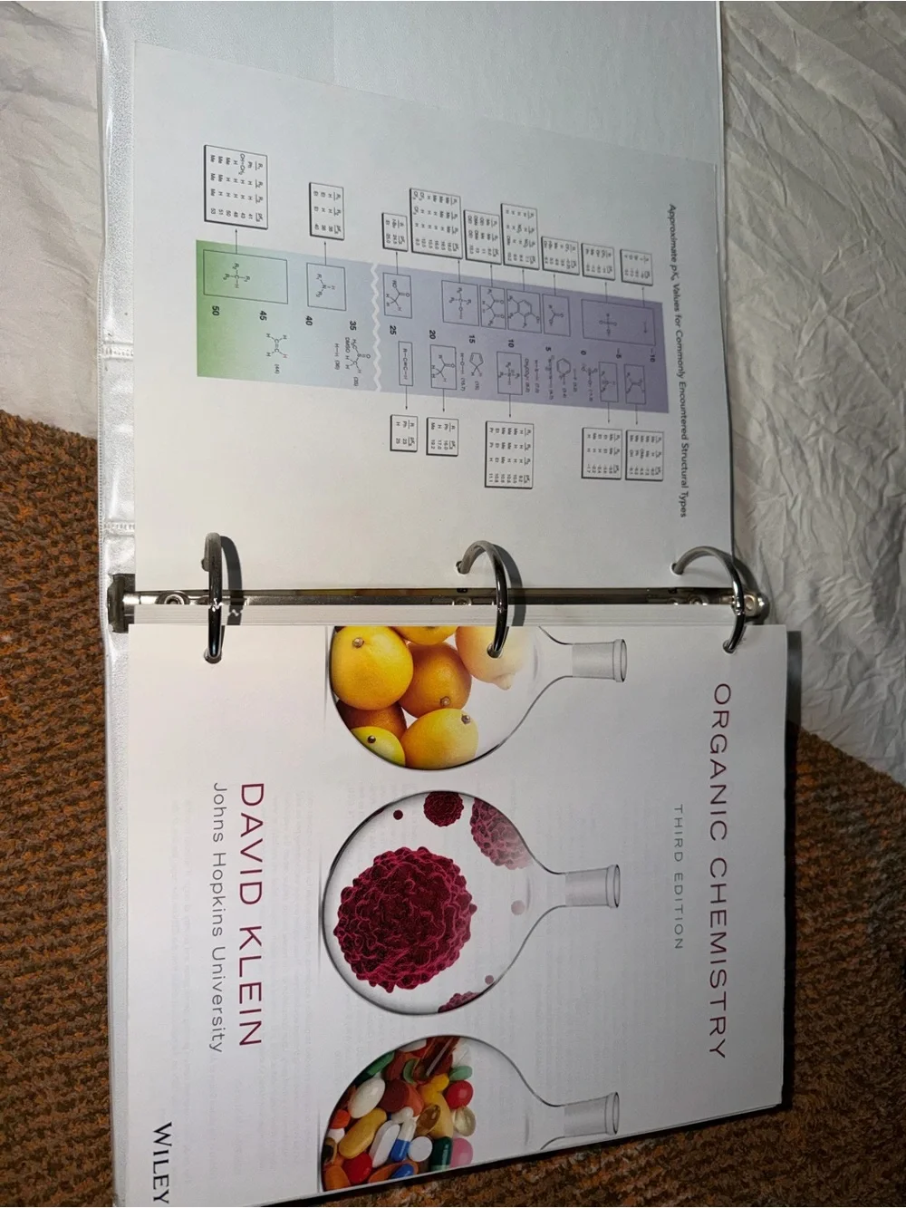 Wiley Organic Chemistry Third Edition by David Klein-paperback (binder included)